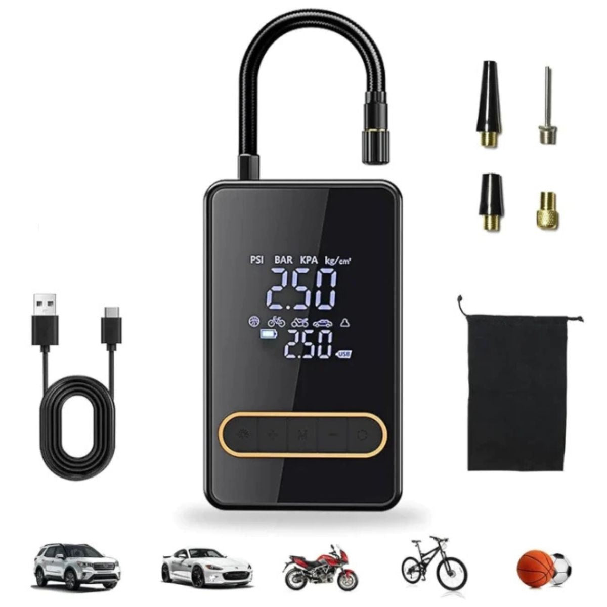 Compresor de Aire Digital 6000mah